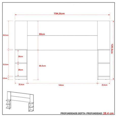 Cabecero Phoenix Almendra 194.8x120.5cm para Cama Doble 140 X 190 cm con Acabado Liso - CABECEROS | Bylmo