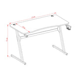Escritorio Gamer Carbon Racer Negro y Fibra de Carbono 60x120cm sin Cajones - ESCRITORIOS | Bylmo