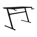 Escritorio Gamer Carbon Racer Negro y Fibra de Carbono 60x120cm sin Cajones - ESCRITORIOS | Bylmo