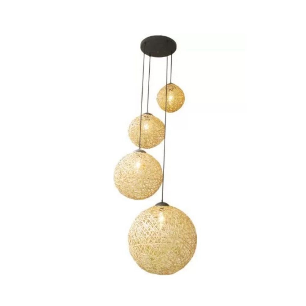 Lámpara de Techo Colgante Liwa Negro y Marron Claro 40x300cm Ajustable con Bombilla LED - LAMPARAS DE TECHO | Bylmo