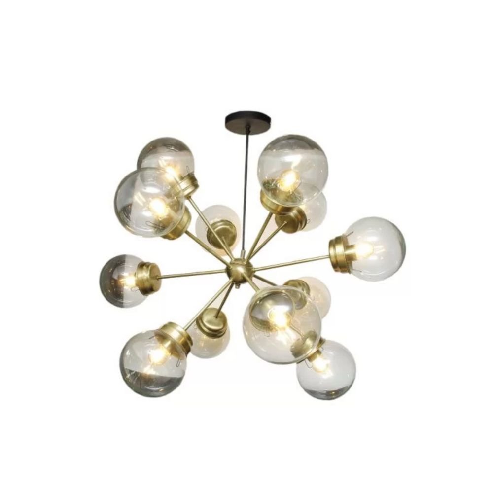 Lámpara de Techo Colgante Átomo Dorado 33x62cm Ajustable con Bombilla LED - LAMPARAS DE TECHO | Bylmo