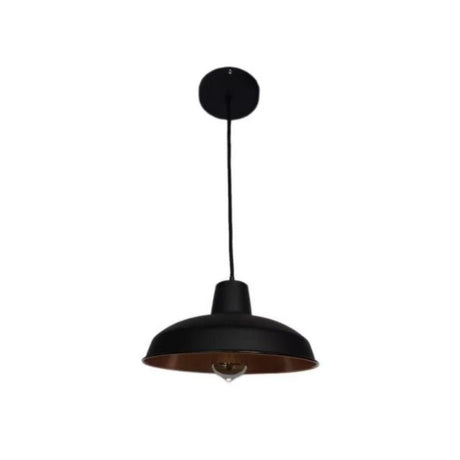 Lámpara de Techo Colgante Billa Negro y Cobre 30x15cm Ajustable con Bombilla LED - LAMPARAS DE TECHO | Bylmo