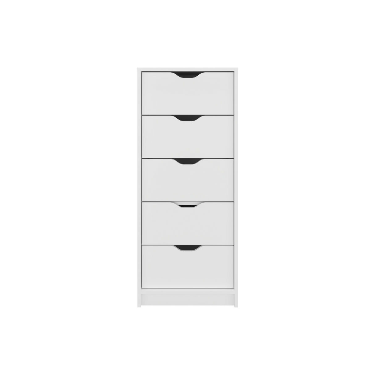 Cajonera Basilea Blanco 45x107.8cm de Cinco Niveles con Cinco Cajones - CAJONERAS Y COMODAS | Bylmo