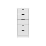 Cajonera Basilea Blanco 45x107.8cm de Cinco Niveles con Cinco Cajones - CAJONERAS Y COMODAS | Bylmo