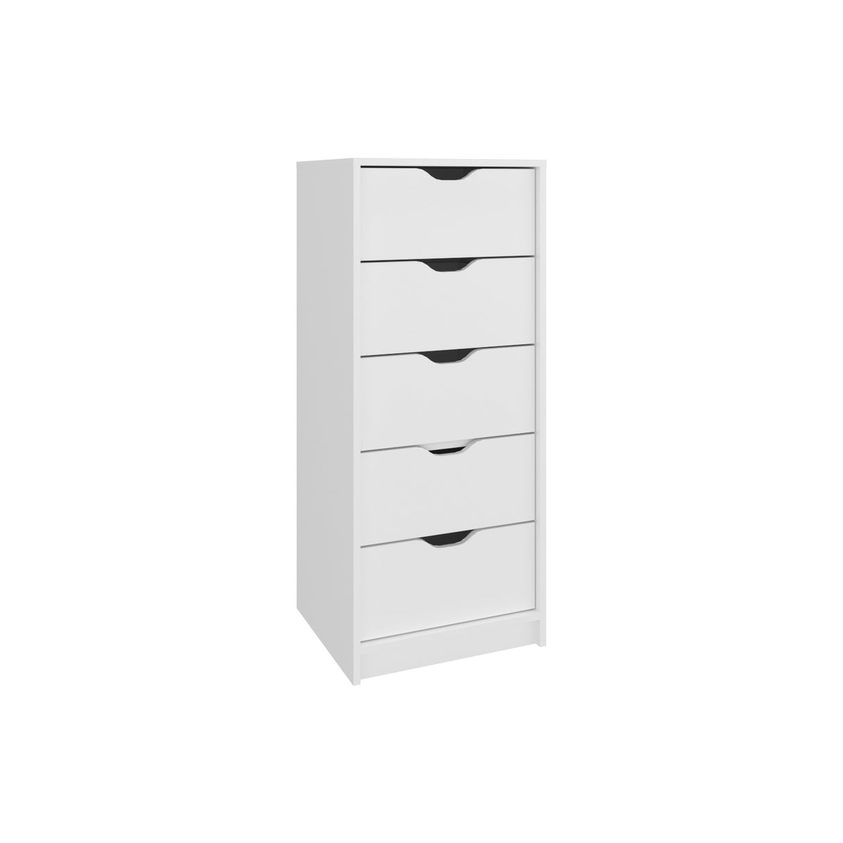 Cajonera Basilea Blanco 45x107.8cm de Cinco Niveles con Cinco Cajones - CAJONERAS Y COMODAS | Bylmo