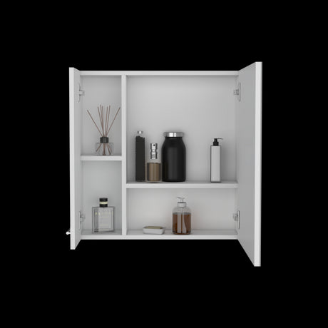 Gabinete de Baño Sines Blanco 60x60cm Con Espejo y con Dos Entrepaños - GABINETES DE BANHO | Bylmo
