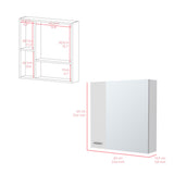 Gabinete de Baño Sines Blanco 60x60cm Con Espejo y con Dos Entrepaños - GABINETES DE BANHO | Bylmo