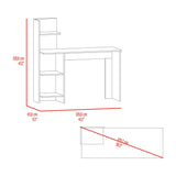 Escritorio Vilna Cemento 120x120.6cm con Organizador de Libros - ESCRITORIOS | Bylmo