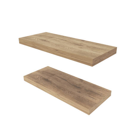 Set de Dos Repisas Flotantes Macadamia 80x4cm Rectangulares - REPISAS | Bylmo