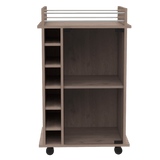 Bar Dukat Ceniza 55x89cm con Cuatro Compartimientos y con Seis Portabotellas - BARES | Bylmo