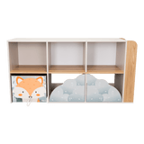 Biblioteca Boscozy Capri 141.8x72.1cm con Un Cajón y con Seis Compartimientos - BIBLIOTECAS Y ESTANTERIAS | Bylmo