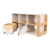 Biblioteca Boscozy Capri 141.8x72.1cm con Un Cajón y con Seis Compartimientos - BIBLIOTECAS Y ESTANTERIAS | Bylmo