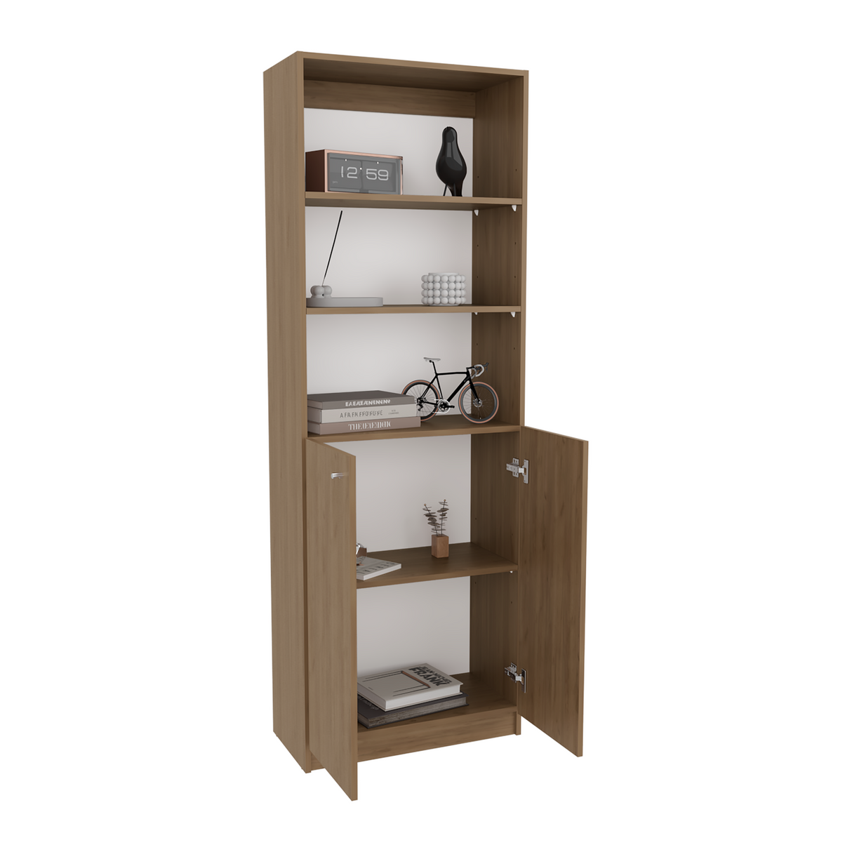 Estantería Home Fresno Europeo 62.8x180.6cm sin Cajones y con Cinco Compartimientos - BIBLIOTECAS Y ESTANTERIAS | Bylmo