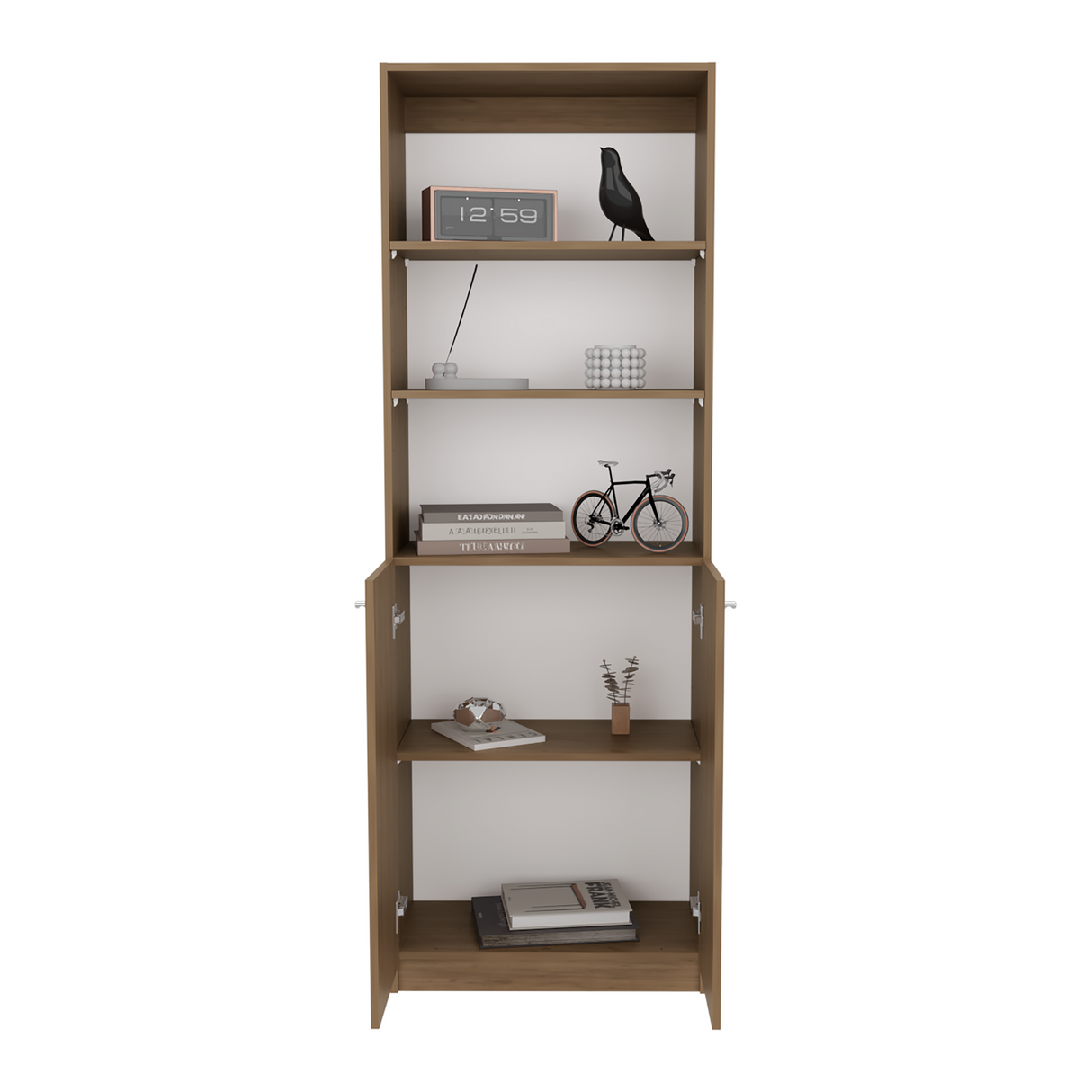Estantería Home Fresno Europeo 62.8x180.6cm sin Cajones y con Cinco Compartimientos - BIBLIOTECAS Y ESTANTERIAS | Bylmo