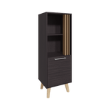 Vitrina Vance Wengue 42x120cm sin Cajones y con Tres Compartimientos - BIFES Y ARRIMOS | Bylmo