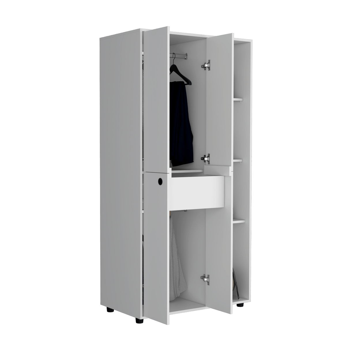 Closet Misuri Blanco 90x182cm con Un Cajón y Siete Compartimientos - CLOSETS | Bylmo