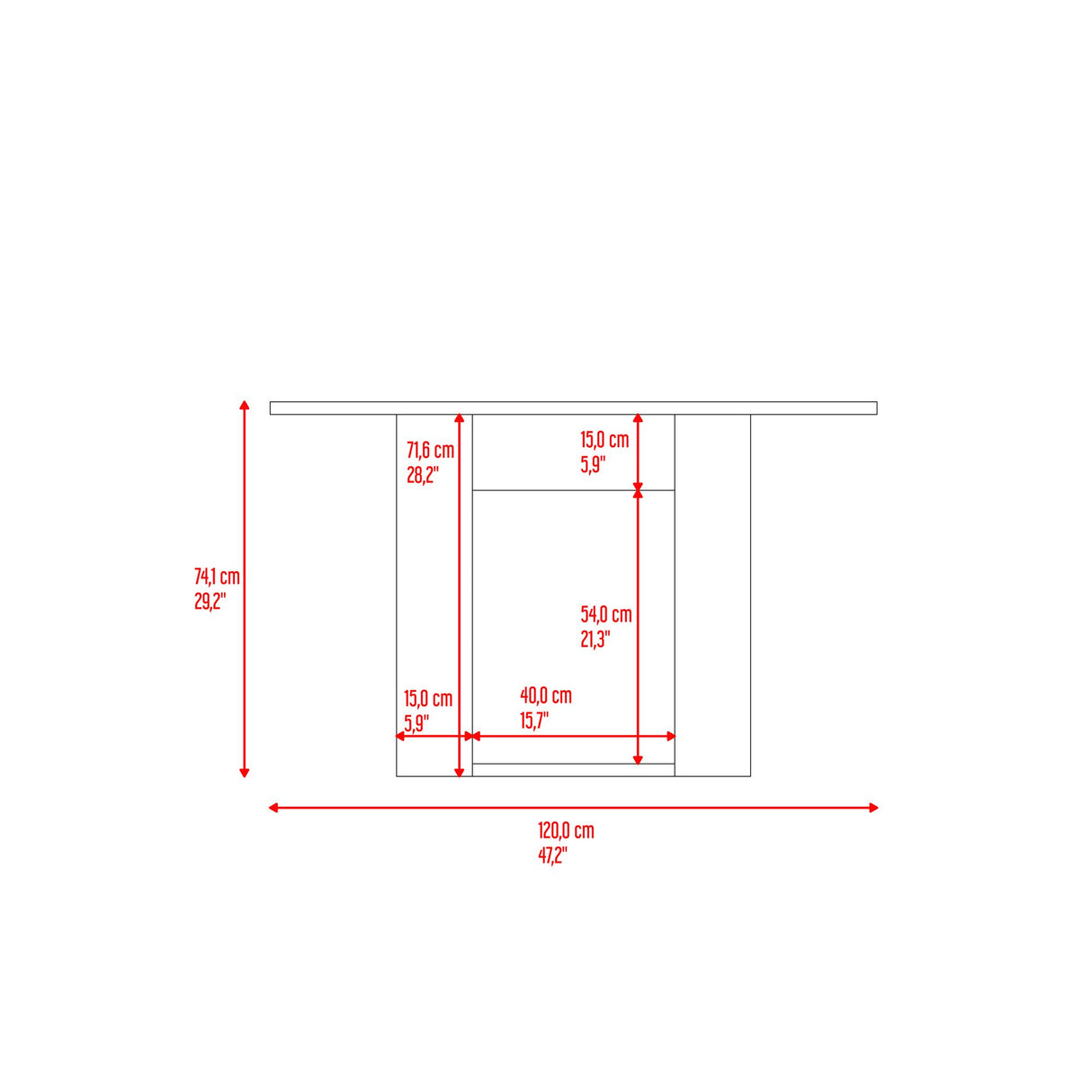 Comedor Volterra Coñac 120x74cm Rectangular De Cuatro Puestos Sin Sillas - COMEDORES | Bylmo
