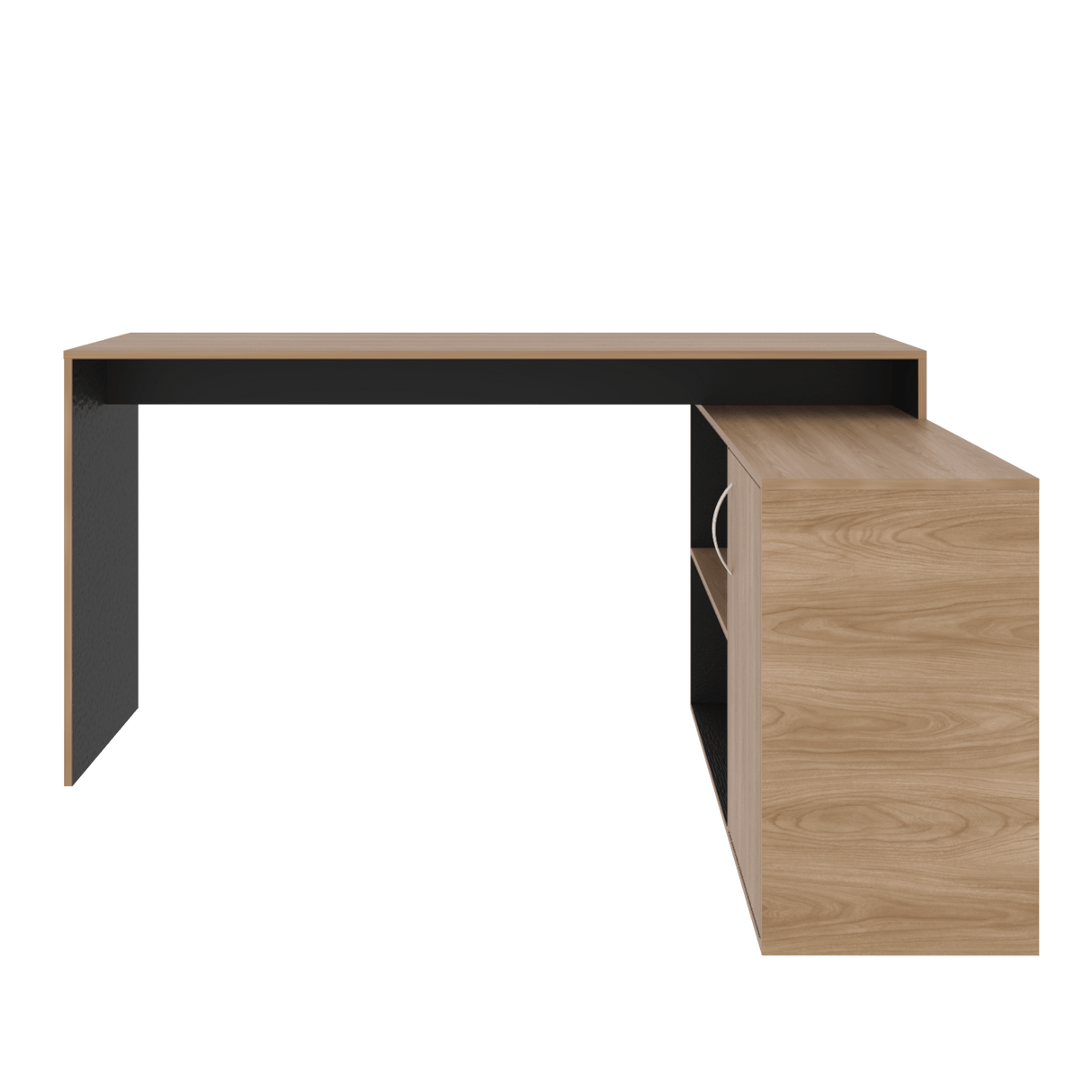 Escritorio En L Axis Fresno Europeo 151.5x76.5cm Sin Cajones Y Con Organizador De Libros - ESCRITORIOS | Bylmo