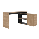 Escritorio En L Axis Fresno Europeo 151.5x76.5cm Sin Cajones Y Con Organizador De Libros - ESCRITORIOS | Bylmo