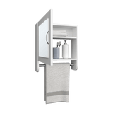 Gabinete De Baño Bath Blanco 45x50cm Cuadrado Con Espejo Y Espacio Para Colgar Toalla De Manos - GABINETES DE BANHO | Bylmo