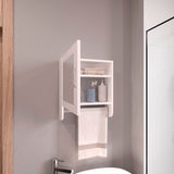 Gabinete De Baño Bath Blanco 45x50cm Cuadrado Con Espejo Y Espacio Para Colgar Toalla De Manos - GABINETES DE BANHO | Bylmo