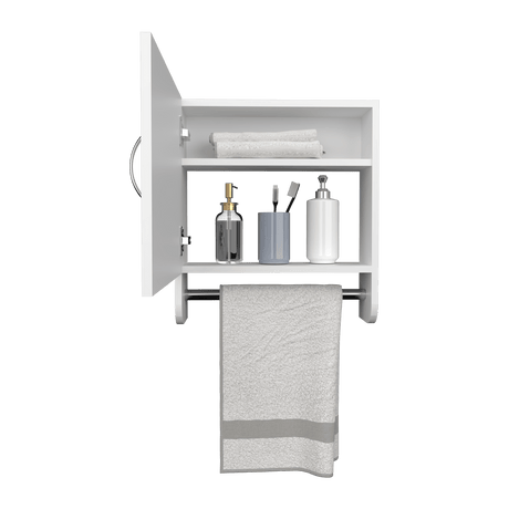 Gabinete De Baño Bath Blanco 45x50cm Cuadrado Con Espejo Y Espacio Para Colgar Toalla De Manos - GABINETES DE BANHO | Bylmo