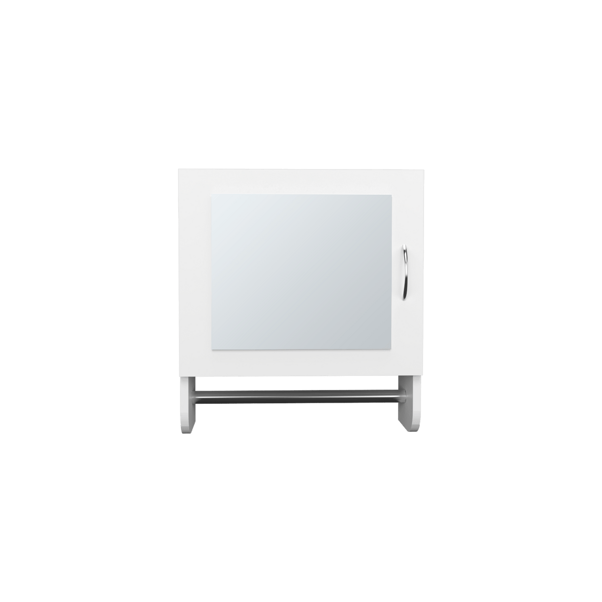 Gabinete De Baño Bath Blanco 45x50cm Cuadrado Con Espejo Y Espacio Para Colgar Toalla De Manos - GABINETES DE BANHO | Bylmo