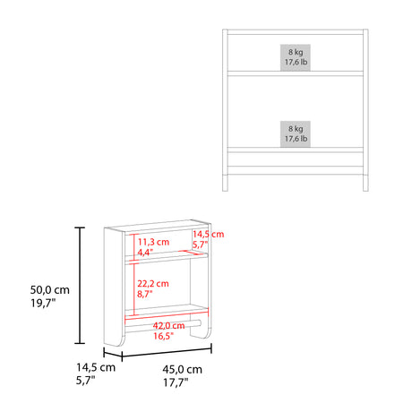 Gabinete De Baño Bath Blanco 45x50cm Cuadrado Con Espejo Y Espacio Para Colgar Toalla De Manos - GABINETES DE BANHO | Bylmo