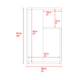 Mesa Auxiliar Everett Fresno 39.8x63.4cm Rectangular Con Tres Compartimientos - MESAS AUXILIARES | Bylmo