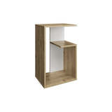 Mesa Auxiliar Everett Macadamia Y Blanco 39.8x63.4cm Rectangular Con Tres Compartimientos - MESAS AUXILIARES | Bylmo