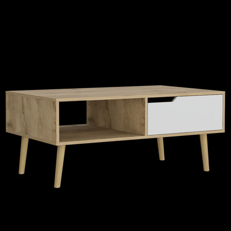 Mesa De Centro Oslo Macadamia 100.6x42cm Rectangular Con Patas - MESAS DE CENTRO | Bylmo