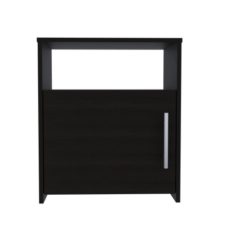 Mesa De Noche Nordico Wengue 50.5x58cm Con Un Entrepaño Y Dos Compartimientos - MESAS DE NOCHE | Bylmo