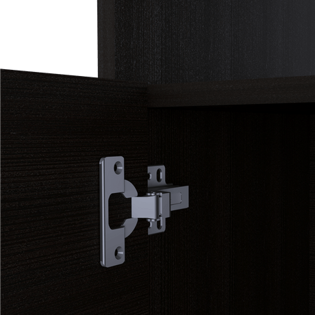 Mesa De Noche Nordico Wengue 50.5x58cm Con Un Entrepaño Y Dos Compartimientos - MESAS DE NOCHE | Bylmo