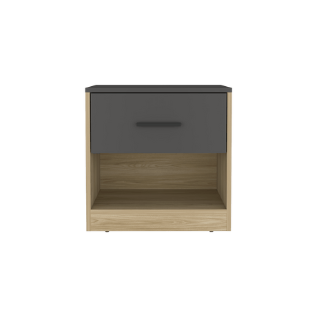 Mesa De Noche Alder Fresno Europeo 50x40.3cm Con Un Cajón Y Dos Compartimientos - MESAS DE NOCHE | Bylmo