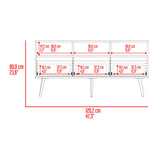 Rack de TV Aranjuez Taupe 120.1x60cm para TV Hasta 50" Pulgadas con Seis Compartimientos - MUEBLES DE TV | Bylmo