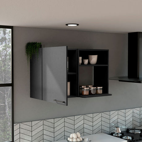 Gabinete de Cocina Napoles Wengue 100x60cm con Un Entrepaño y Una Puerta - MUEBLES SUPERIORES DE COCINA | Bylmo