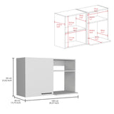 Gabinete de Cocina Napoles Blanco 100x60cm con Un Entrepaño y Una Puerta - MUEBLES SUPERIORES DE COCINA | Bylmo