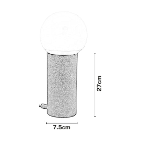Lámpara de Mesa Led Bilbao Negro 7.5x27cm de Una Luz sin Bombilla - LAMPARAS DE ESCRITORIO | Bylmo