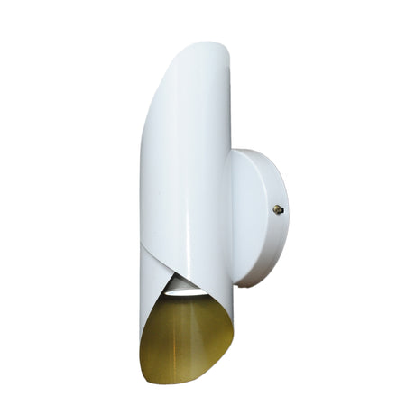 Lámpara de Pared Led Pergamino Blanco y Madera 13x32cm de de Dos Luces sin Bombilla - LAMPARAS DE PARED | Bylmo