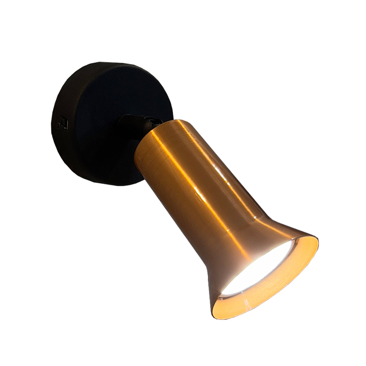 Lámpara de Pared Led Arlon Dorado y Negro 7x10.5cm de de Una Luz sin Bombilla - LAMPARAS DE PARED | Bylmo