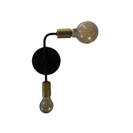 Lámpara de Pared Led Bonao Cobre y Negro 13x29cm de de Dos Luces sin Bombilla - LAMPARAS DE PARED | Bylmo