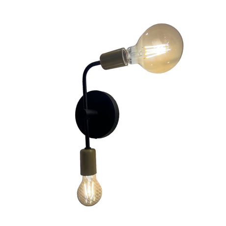 Lámpara de Pared Led Bonao Cobre y Negro 13x29cm de de Dos Luces sin Bombilla - LAMPARAS DE PARED | Bylmo