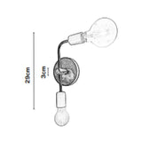 Lámpara de Pared Led Bonao Cobre y Negro 13x29cm de de Dos Luces sin Bombilla - LAMPARAS DE PARED | Bylmo
