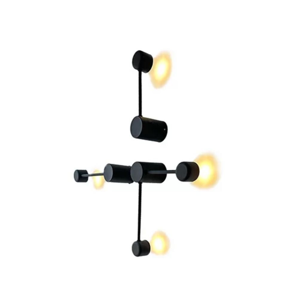 Lámpara de Pared Led Montreal Negro 41x41cm de de Cuatro Luces sin Bombilla - LAMPARAS DE PARED | Bylmo
