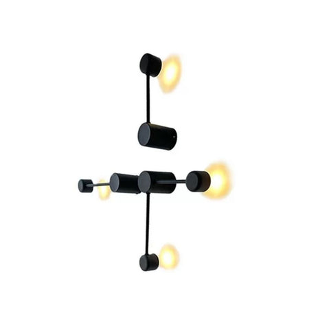 Lámpara de Pared Led Montreal Negro 41x41cm de de Cuatro Luces sin Bombilla - LAMPARAS DE PARED | Bylmo