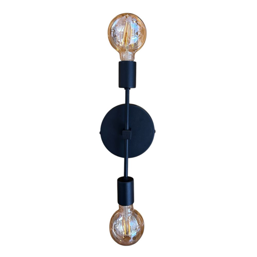 Lámpara de Pared Led Blau Negro 29x2cm de de Dos Luces sin Bombilla - LAMPARAS DE PARED | Bylmo