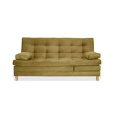 Sofá Cama Kalin Camel 180x40cm De Tres Puestos Reclinable Antifluido con Dos Cojines Decorativos - SOFAS Y POLTRONAS | Bylmo