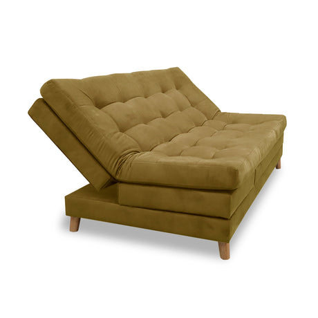 Sofá Cama Kalin Camel 180x40cm De Tres Puestos Reclinable Antifluido con Dos Cojines Decorativos - SOFAS Y POLTRONAS | Bylmo