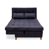 Sofá Cama Kalin Gris 180x40cm De Tres Puestos Reclinable Antifluido con Dos Cojines Decorativos - SOFAS Y POLTRONAS | Bylmo