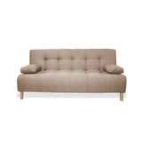 Sofá Cama Sabathy Camel 180x40cm De Tres Puestos Reclinable Antifluido con Dos Cojines Decorativos - SOFAS Y POLTRONAS | Bylmo